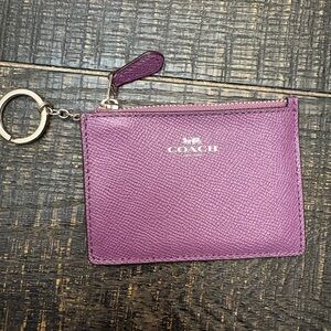 Coach Violet Leather Key Holder